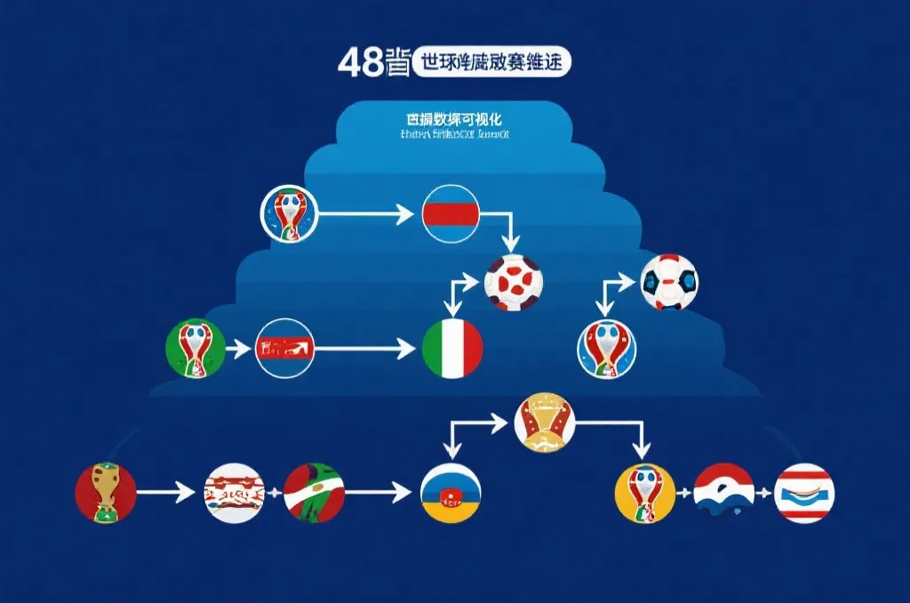 48队世界杯淘汰赛路径与晋级路线示意